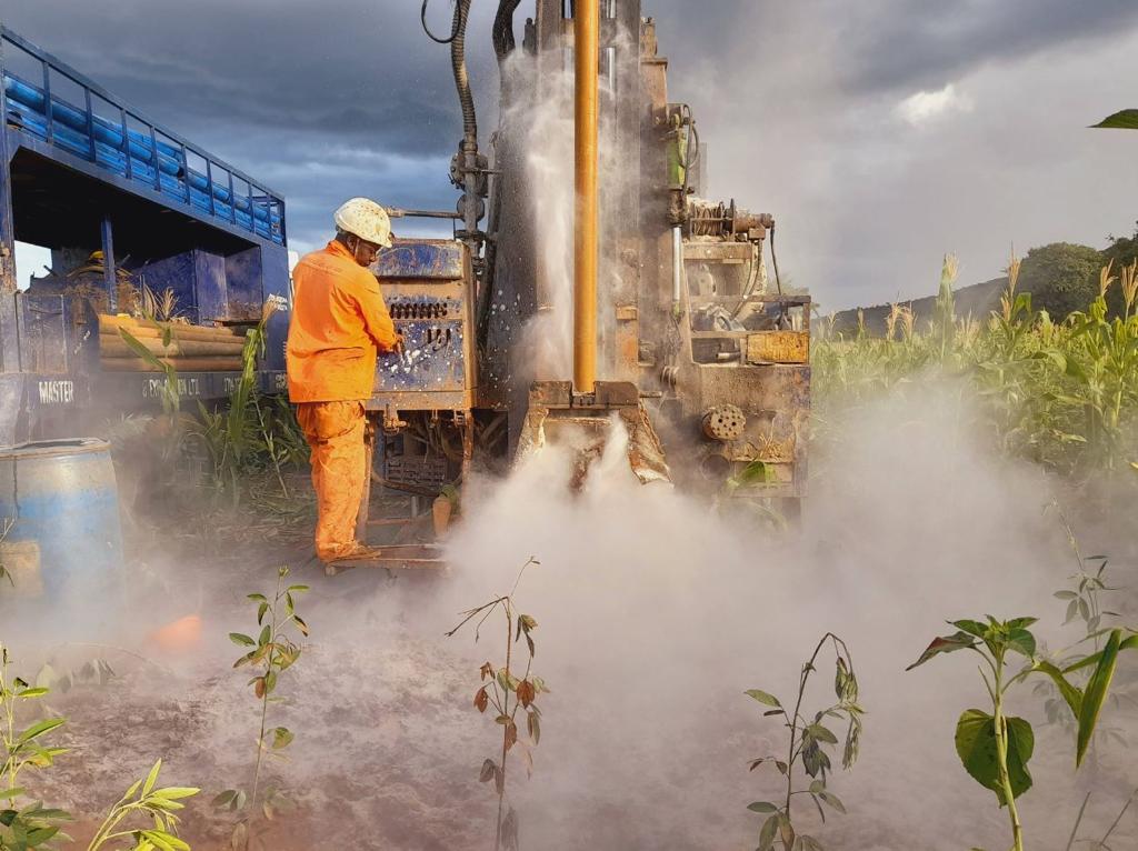 Drilling for water in Tanzania